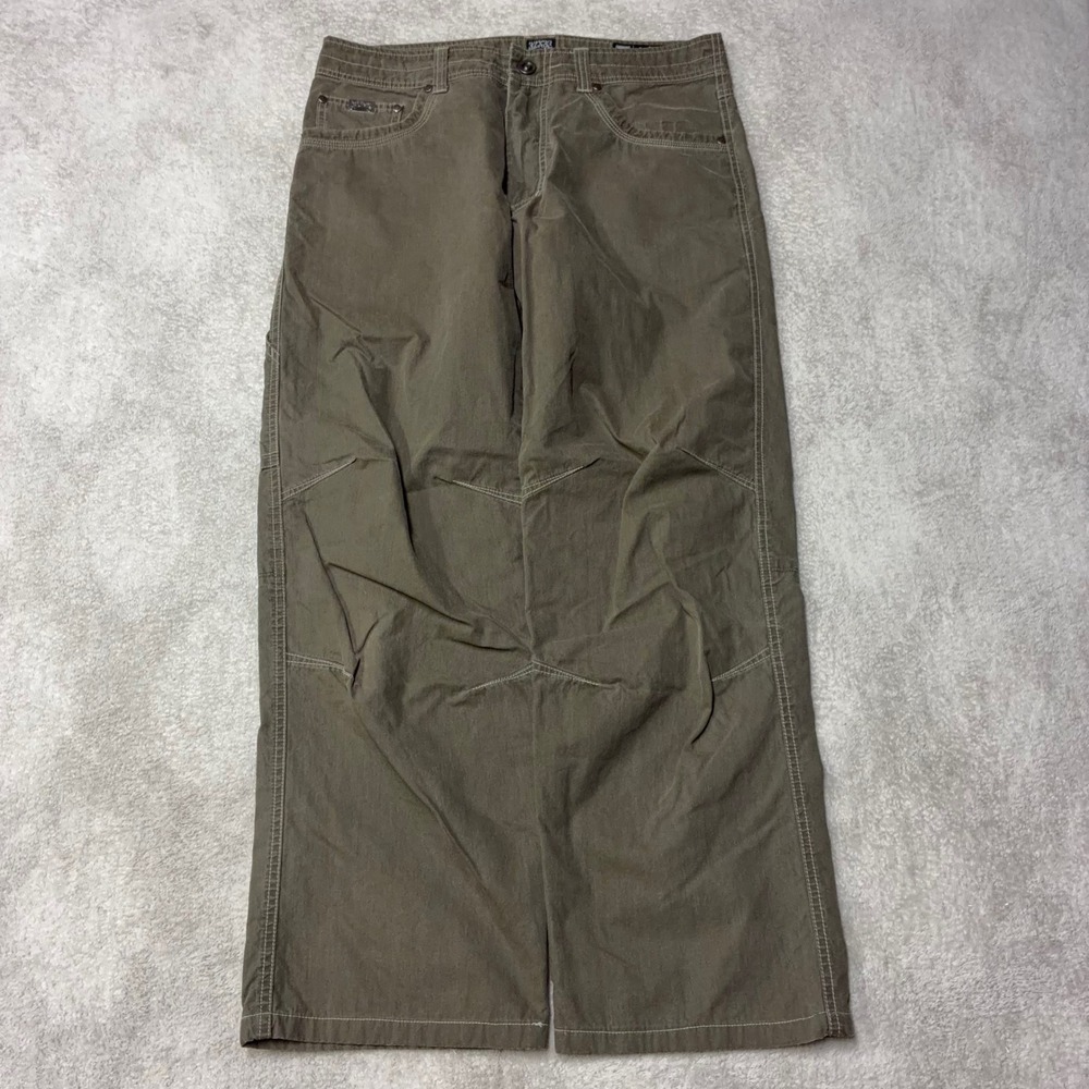 Kuhl Revolvr Pants Brown Patina Dye Fabric Mens 32x32 (Fits 32x29)